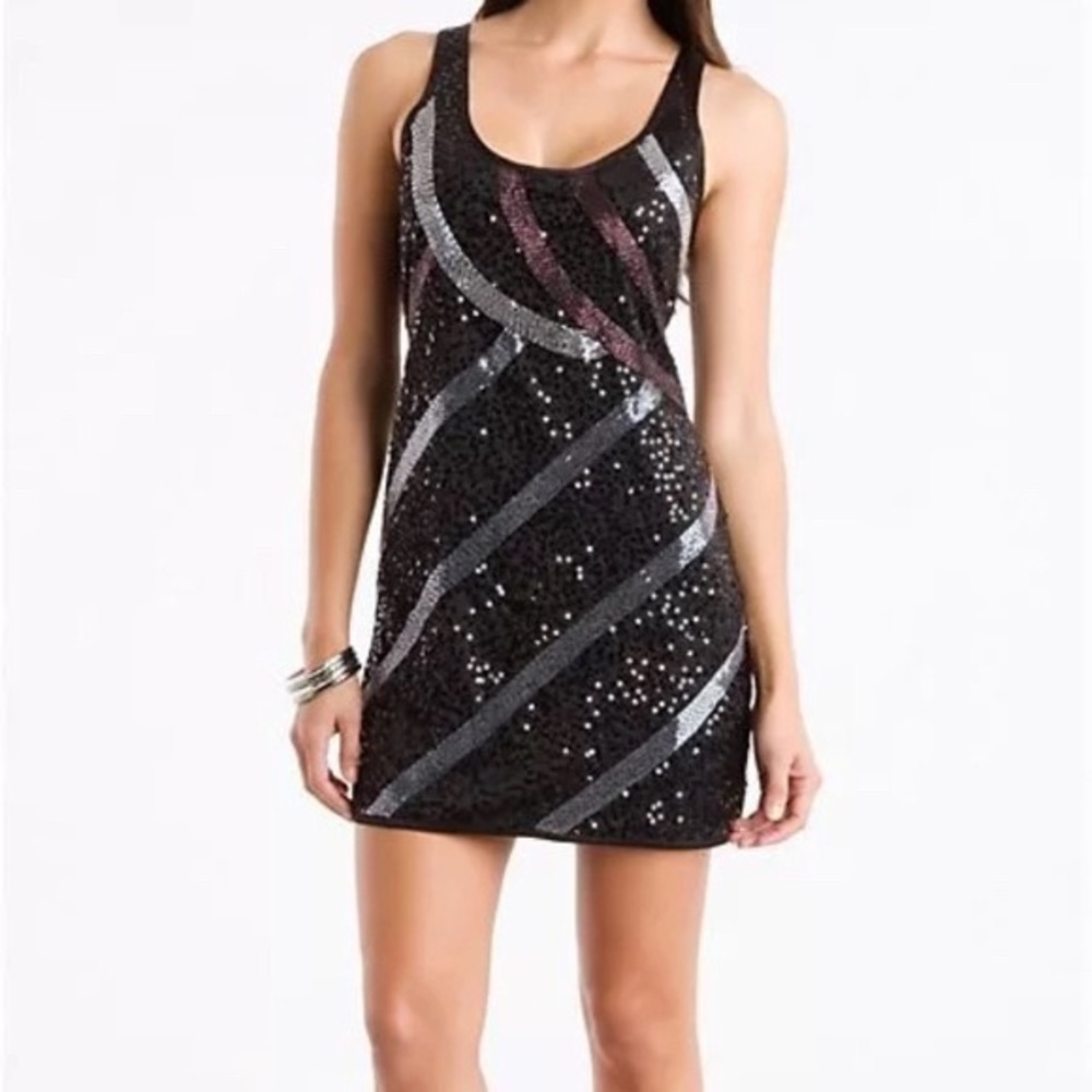 Guess Sequin Beaded Mini Dress